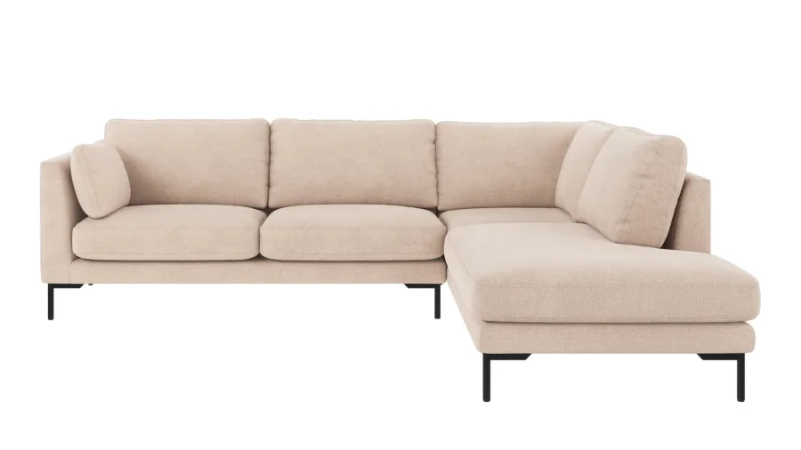 ROWICO Corwin h�rnsoffa 2,5+2,5-sits �ppen �nde R ljusbeige tyg Rita #1 (c2)