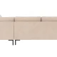 ROWICO Corwin h�rnsoffa 2,5+2,5-sits �ppen �nde R ljusbeige tyg Rita #1 (c2)