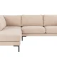 ROWICO Corwin h�rnsoffa 2,5+2,5-sits �ppen �nde L ljusbeige tyg Rita #1 (c2)