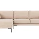 ROWICO Corwin soffa 3,5 sits sch�slong L ljusbeige tyg Rita #1 (c2)