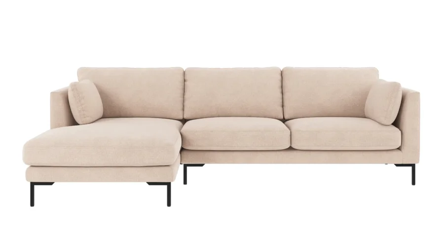 ROWICO Corwin soffa 3,5 sits sch�slong L ljusbeige tyg Rita #1 (c2)