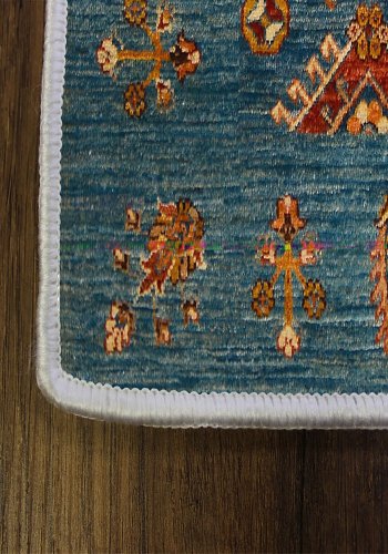 TEPPI EEXFAB445 gulvtppe, m. mnster, rektangulr - multifarvet polyester (180x280)