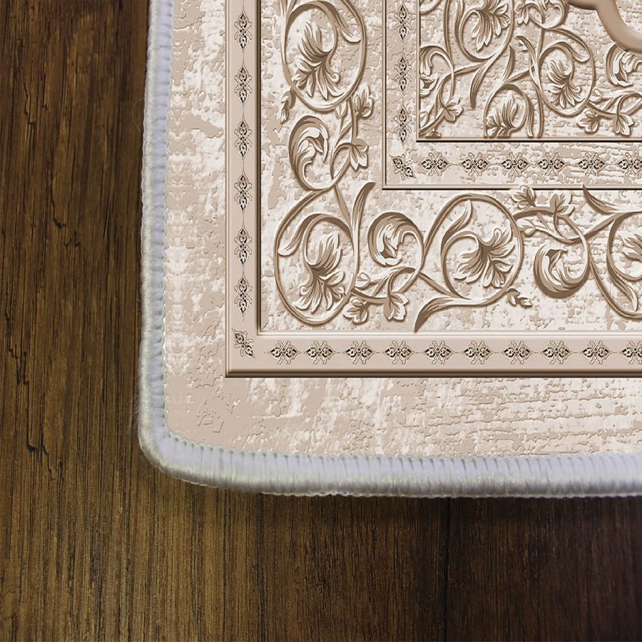 TEPPI EEXFAB621 gulvtppe, m. mnster, rektangulr - multifarvet polyester (120x180)