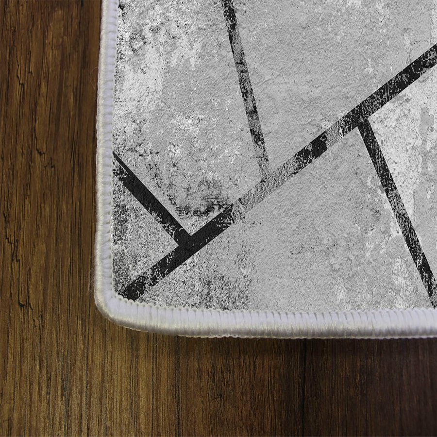 TEPPI EEXFAB825 Hall gulvtppe, m. mnster, rektangulr - multifarvet polyester (100x200)