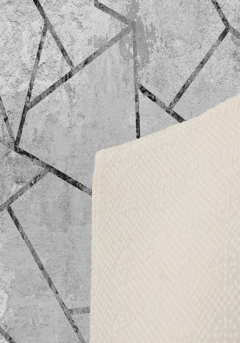 TEPPI EEXFAB825 Hall gulvtppe, m. mnster, rektangulr - multifarvet polyester (100x200)