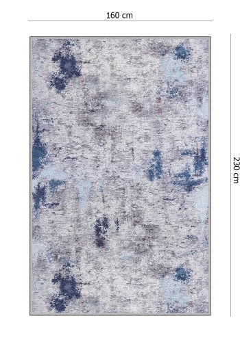 TEPPI EEXFAB829 gulvtppe, m. mnster, rektangulr - multifarvet polyester (160x230)