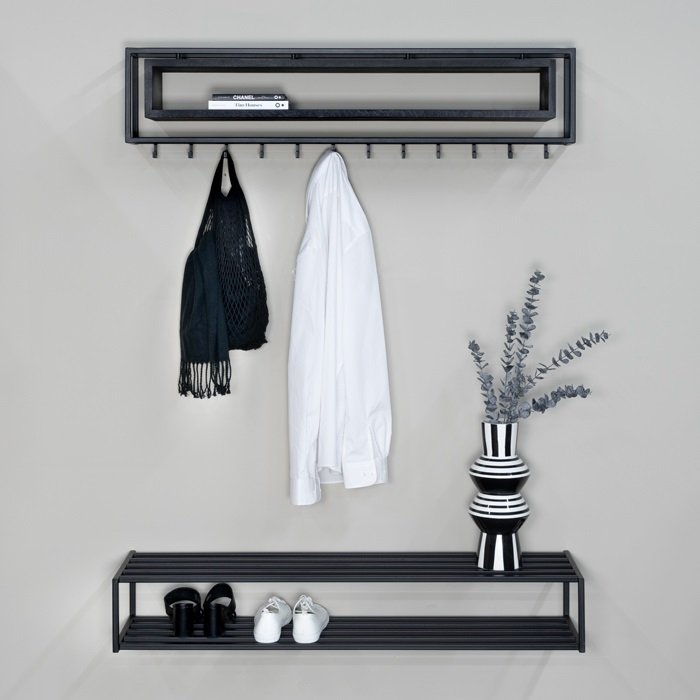 SPINDER DESIGN School skoreol, m. 2 hylder - sort stl (118x20,5)