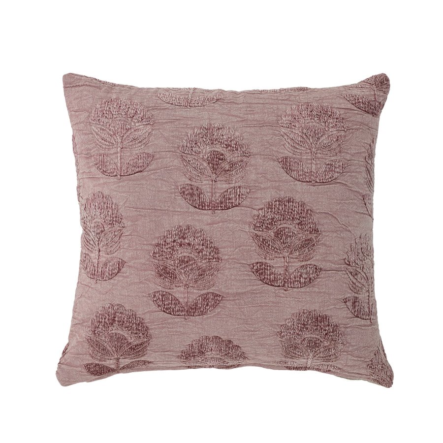 BLOOMINGVILLE Sofia pute, lilla, bomull B: 50 cm, L: 50 cm