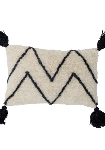 BLOOMINGVILLE Ayn Kissen, Weiß, Baumwolle B: 25cm, L: 40cm