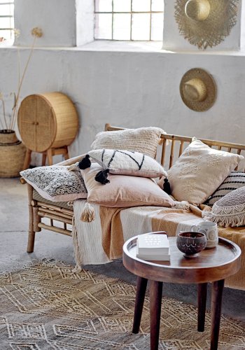 BLOOMINGVILLE Ayn Kissen, Weiß, Baumwolle B: 25cm, L: 40cm