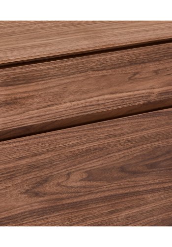 Tokyo liten skjenk, m. 3 drer og 3 skuffer - brun valntt (155x45)