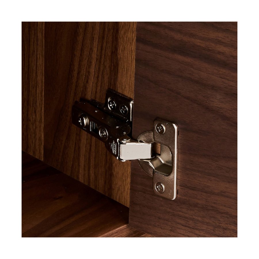 Tokyo liten skjenk, m. 3 drer og 3 skuffer - brun valntt (155x45)