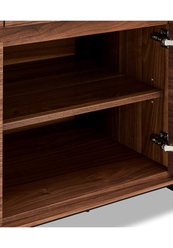 Tokyo liten skjenk, m. 3 drer og 3 skuffer - brun valntt (155x45)