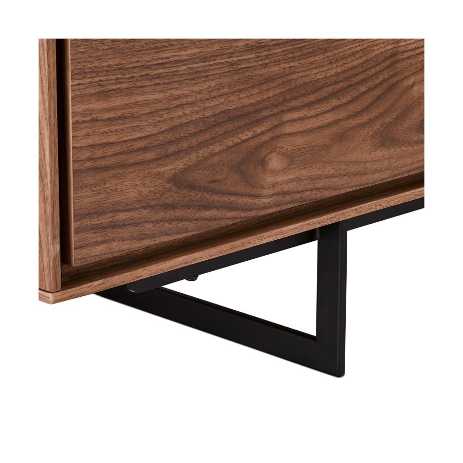 Tokyo Stor skjenk, med 4 drer og 4 skuffer - brun valntt (205x45)