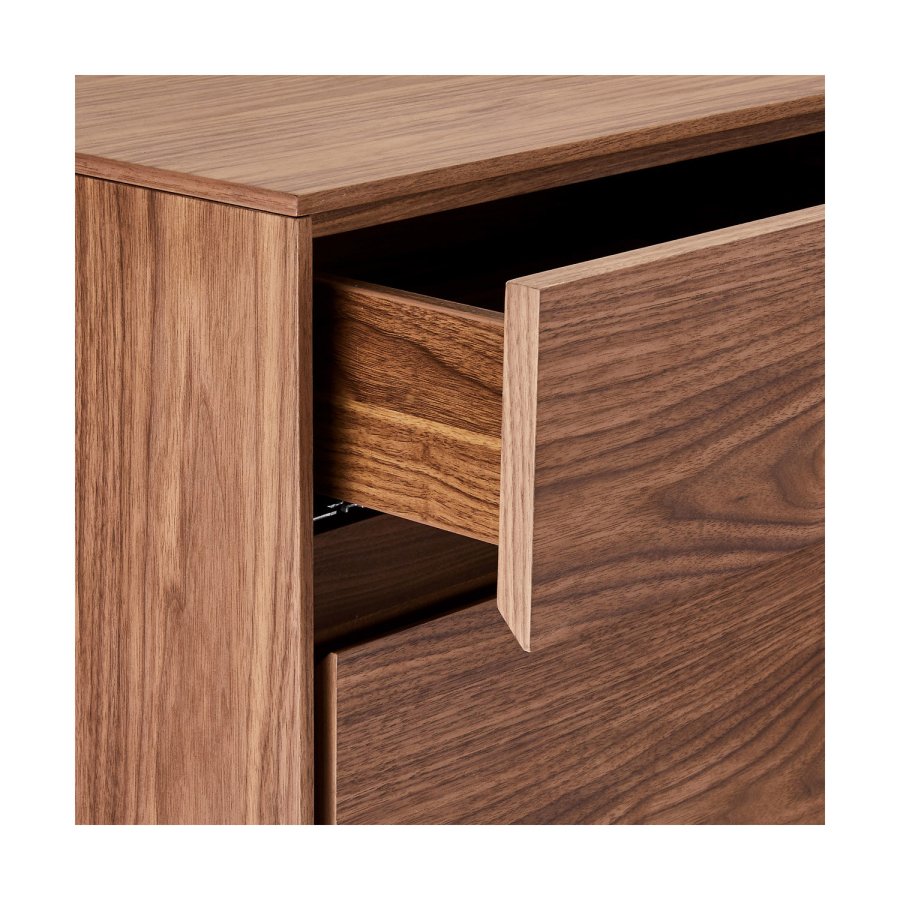 Tokyo Stor skjenk, med 4 drer og 4 skuffer - brun valntt (205x45)