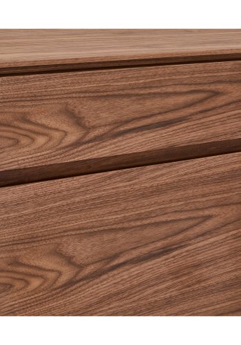 Tokyo Stor skjenk, med 4 drer og 4 skuffer - brun valntt (205x45)