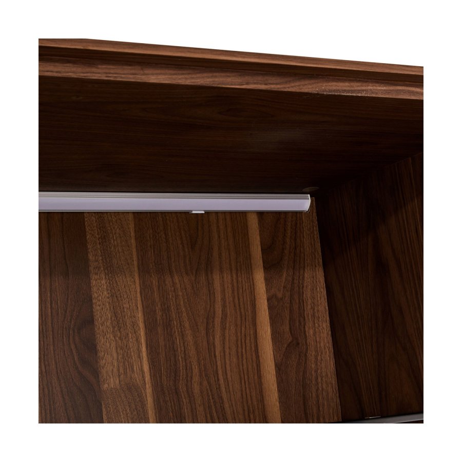 Tokyo vitrineskab, m. 4 lger og skuffe - brun valnd