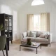 ROWICO Corwin soffa 2,5-sits ljusbeige tyg Rita #1 (c2)