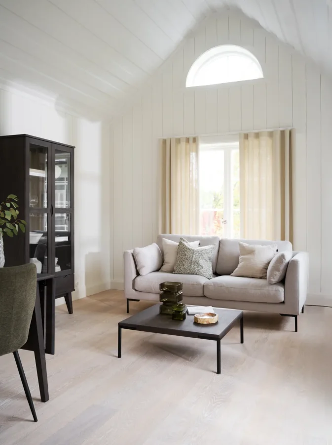 ROWICO Corwin soffa 2,5-sits ljusbeige tyg Rita #1 (c2)