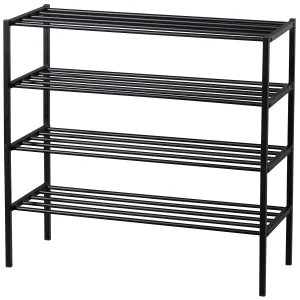 WOOOD Ferro skohylde - sort jern (st med 2 stabelbare stativer)