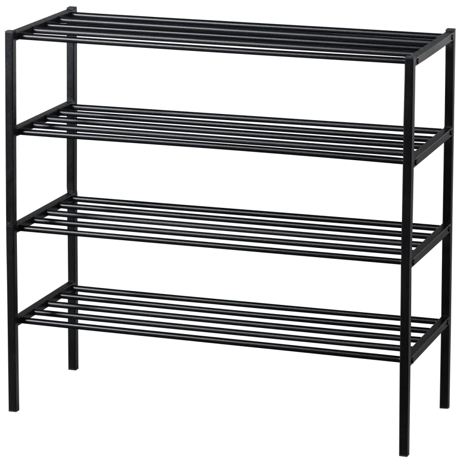 WOOOD Ferro skohylde - sort jern (st med 2 stabelbare stativer)