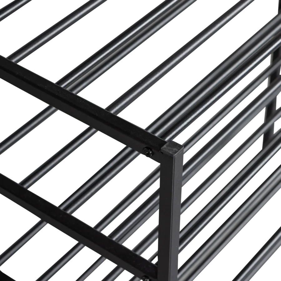 WOOOD Ferro skohylde - sort jern (st med 2 stabelbare stativer)