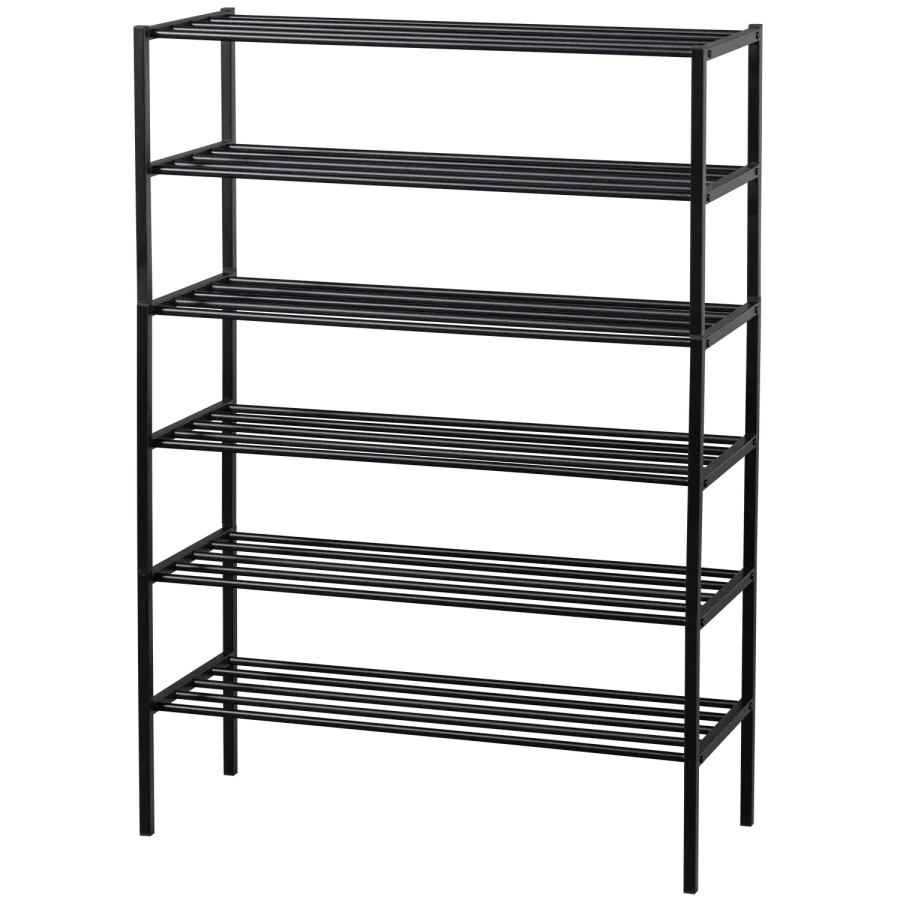 WOOOD Ferro skohylde - sort jern (st med 3 stabelbare stativer)