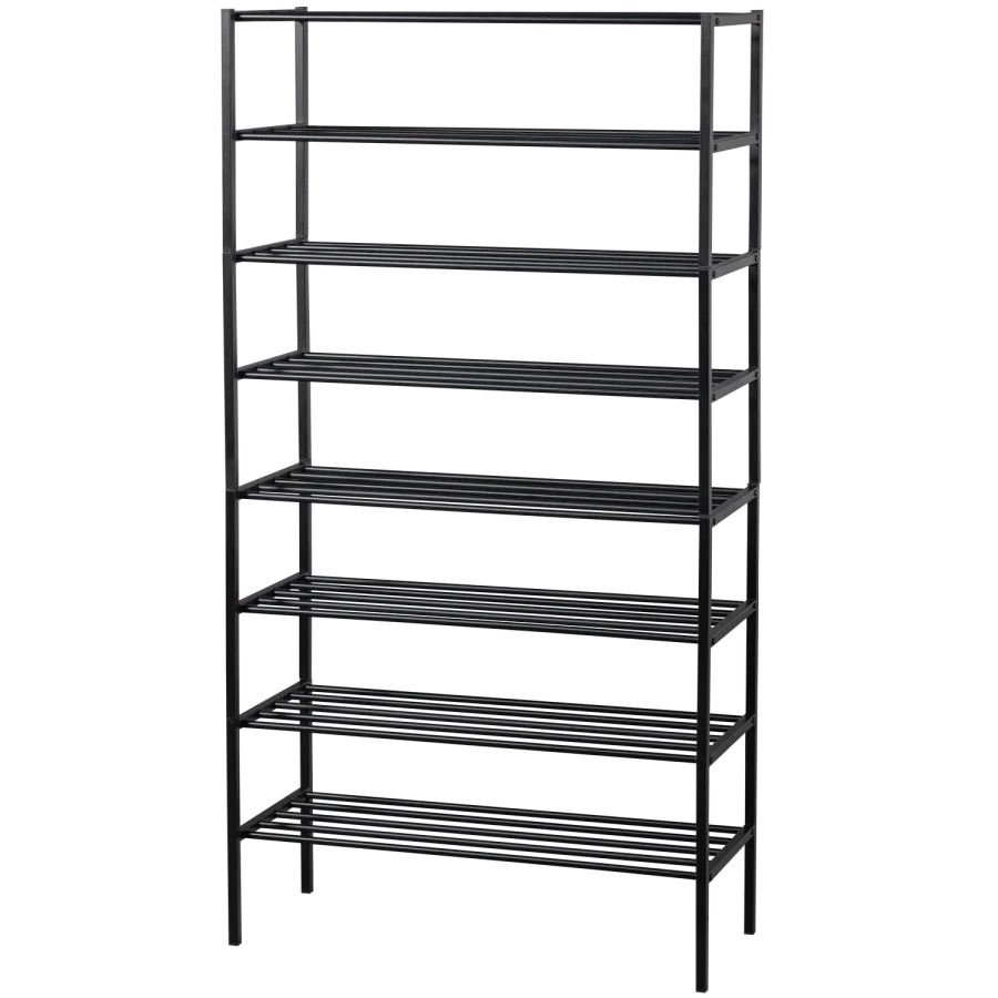 WOOOD Ferro skohylde - sort jern (st med 4 stabelbare stativer)