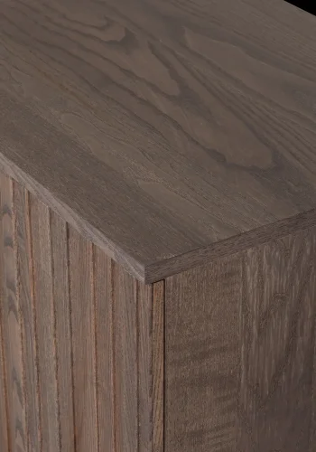 WOOOD New Gravure sknk, m. 4 lger og 4 hylder - espresso askefinér