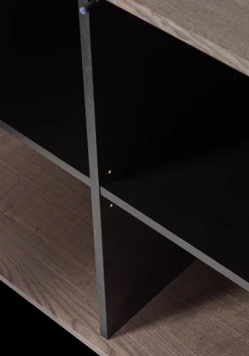 WOOOD New Gravure sknk, m. 4 lger og 4 hylder - espresso askefinér