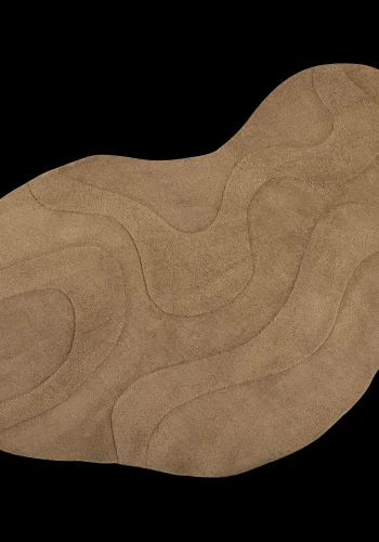 WOOOD Alya gulvtppe, organisk - lysebrun polyester (170x240)