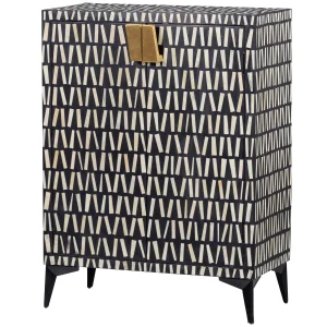 WOOOD Menne skab, m. 2 lger og 2 hylder - hvid og sort mangotr