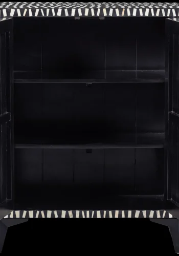 WOOOD Menne skab, m. 2 lger og 2 hylder - hvid og sort mangotr