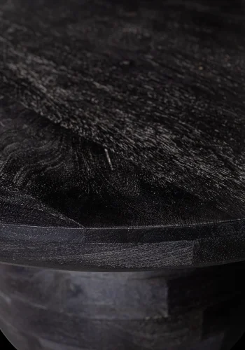 WOOOD Steppe salongbord, ovalt - svart mangotre (110x72)