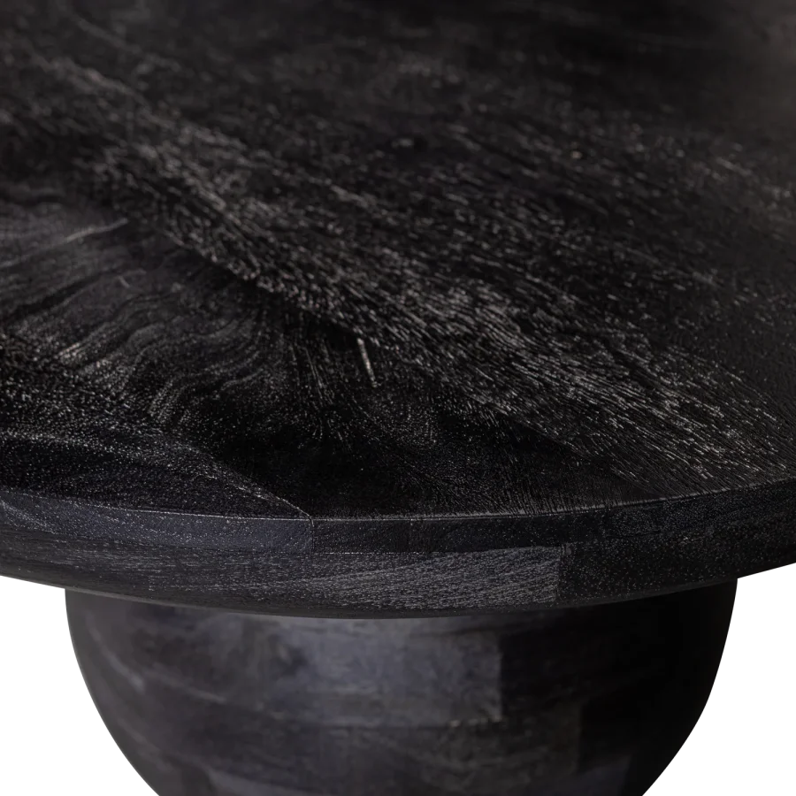 WOOOD Steppe salongbord, ovalt - svart mangotre (110x72)