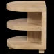 WOOOD Darren sidebord, m. 2 hylder, halvcirkelformet - natur mangotr (36x36)