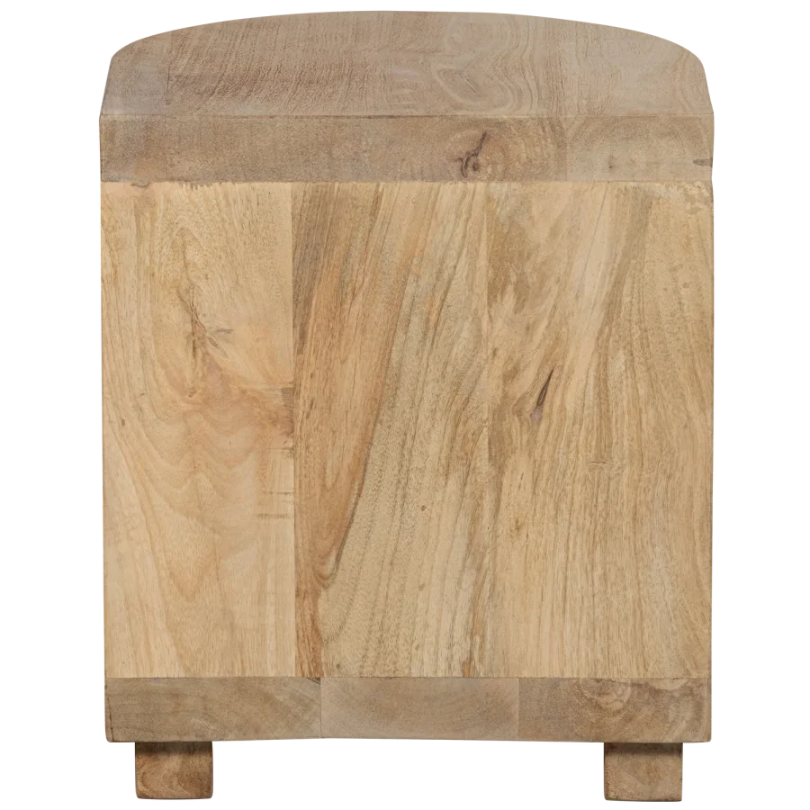 WOOOD Darren sidebord, m. 2 hylder, halvcirkelformet - natur mangotr (36x36)