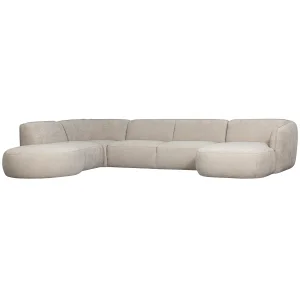 WOOOD EXCLUSIVE Polly Sofa U-Form, links - Echtpolyester