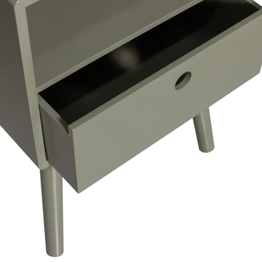 WOOOD Ozzy natbord, m. 1 rum og 1 skuffe - varm grn MDF (36x30)