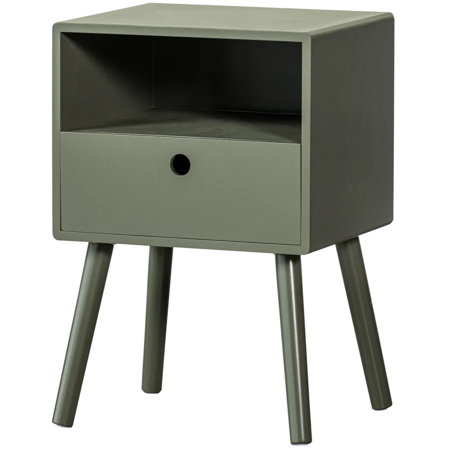 WOOOD Ozzy natbord, m. 1 rum og 1 skuffe - varm grn MDF (36x30)