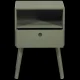 WOOOD Ozzy natbord, m. 1 rum og 1 skuffe - varm grn MDF (36x30)