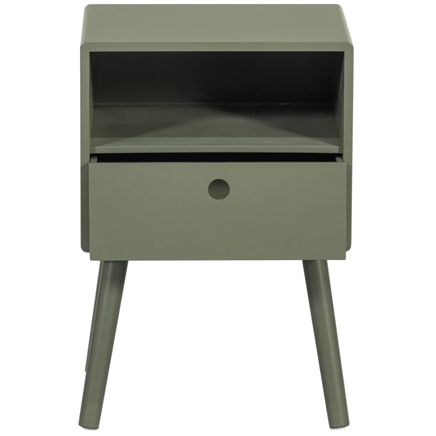 WOOOD Ozzy natbord, m. 1 rum og 1 skuffe - varm grn MDF (36x30)