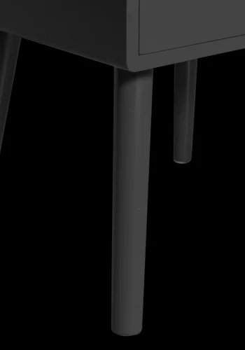 WOOOD Ozzy natbord, m. 1 rum og 1 skuffe - sort MDF (36x30)