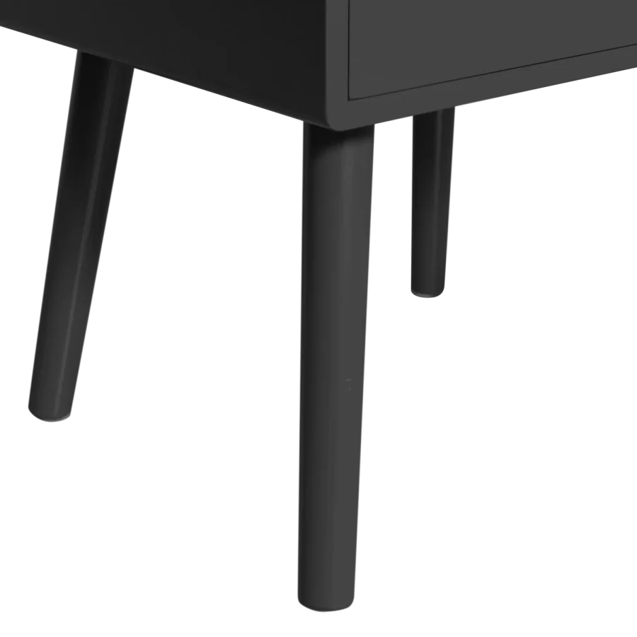 WOOOD Ozzy natbord, m. 1 rum og 1 skuffe - sort MDF (36x30)