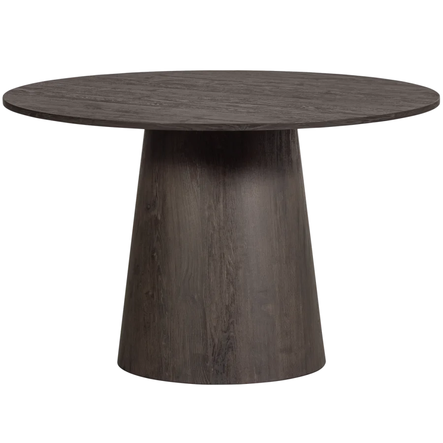 WOOOD Maan spisebord, rund - mrkebrun MDF (120)