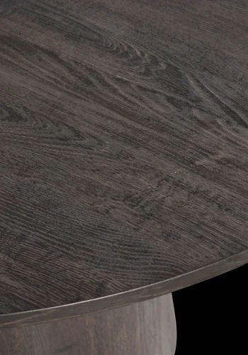 WOOOD Maan spisebord, rund - mrkebrun MDF (120)