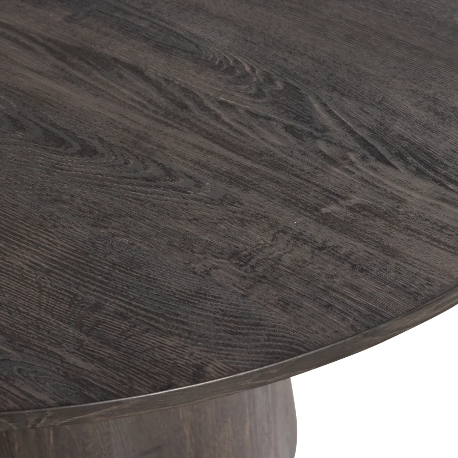 WOOOD Maan spisebord, rund - mrkebrun MDF (120)