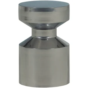 WOOOD Ferry sidobord, runt � krommetall (�30)