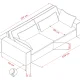 ROWICO Rawlins soffa 3-sits Maxi ljusbeige tyg Sandra #903 (c2)