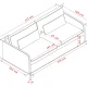 ROWICO Peyton soffa 3-sits beige tyg Ursula #282 (c3)